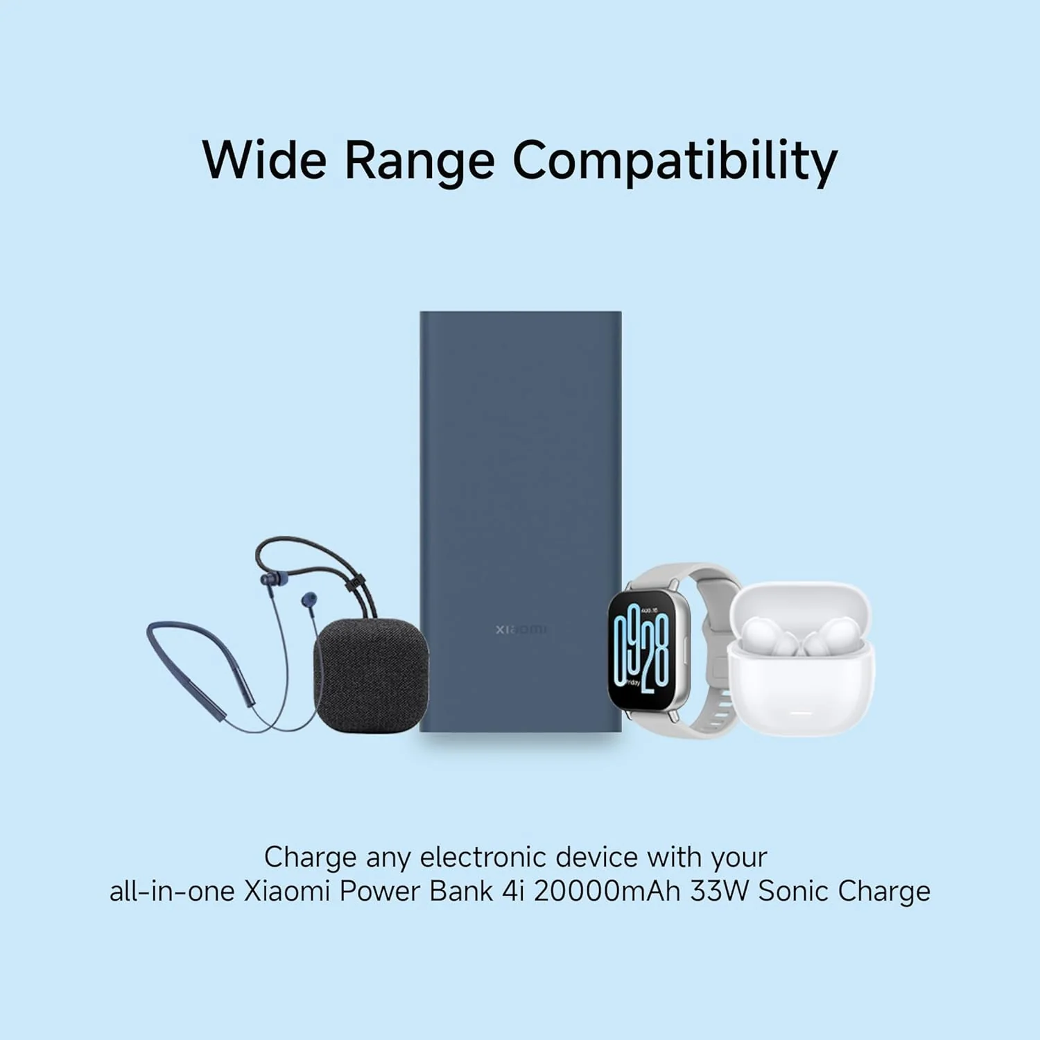 Xiaomi Power Bank 4i 20000mAh 33W Super Fast Charging PD |Smart 12 Layer Protection|Type C Input & Output|Triple Output Ports|Supports Android,Apple, Tablets, Earbuds,Watch(MI Powerbank),Blue - Image 7