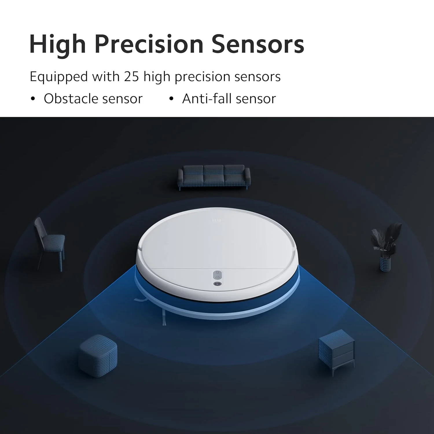 Xiaomi Robot Vacuum-Mop 2i, 2200 Pa Powerful Suction, 450 mL Large-Capacity Dustbin, Electronically-Controlled 270 mL Water Tank, Controls remotely via app, Alexa/GA Enabled, White - Image 6