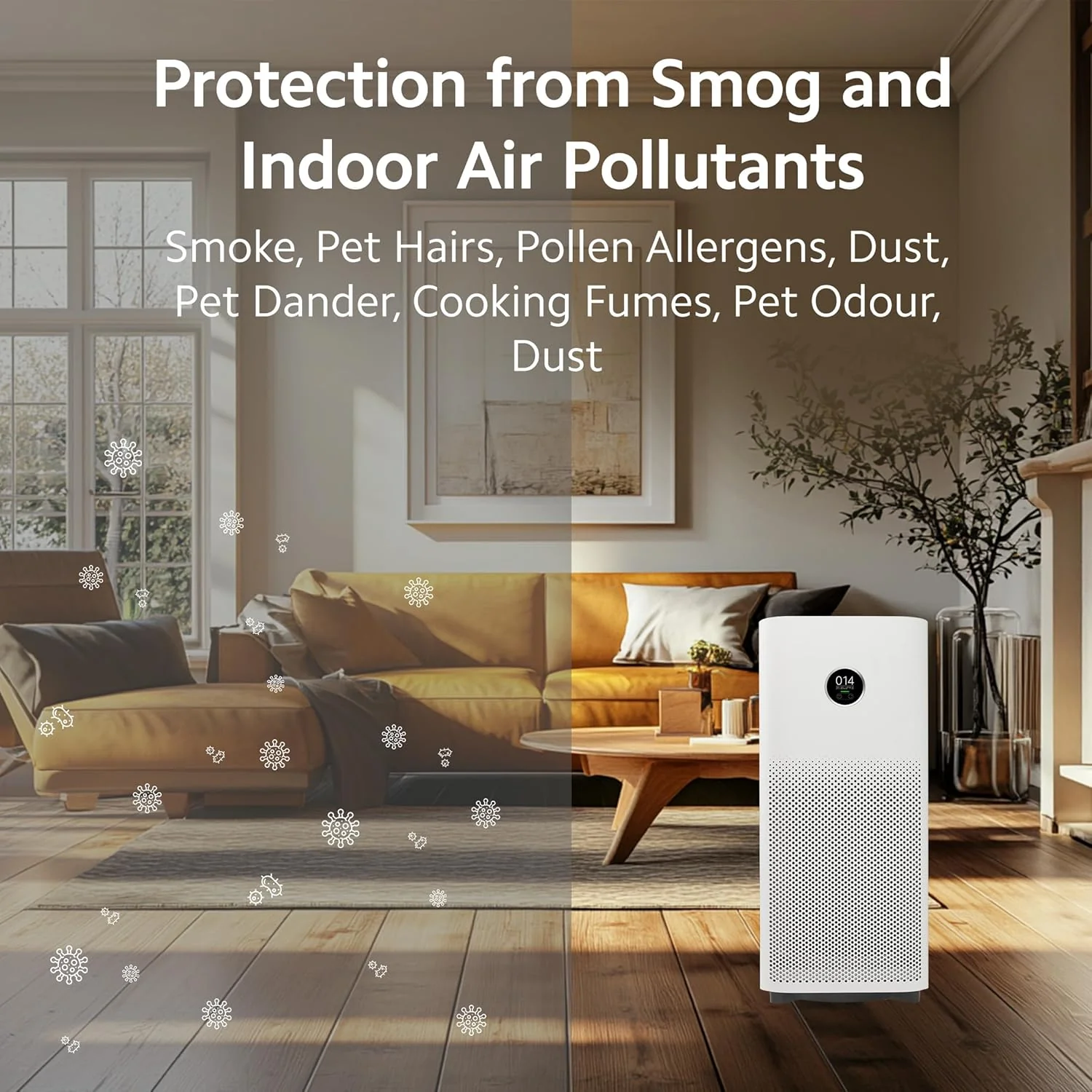 Xiaomi Smart Air Purifier 4, Best Purified Air Delivery Rate 387 m3/hr, True HEPA, traps 99.99% Virus, High coverage: 516 Sq Ft, Fast Purification in 7 Mins, RoHS & Allergy Care Certified, Alexa&GA - Image 5