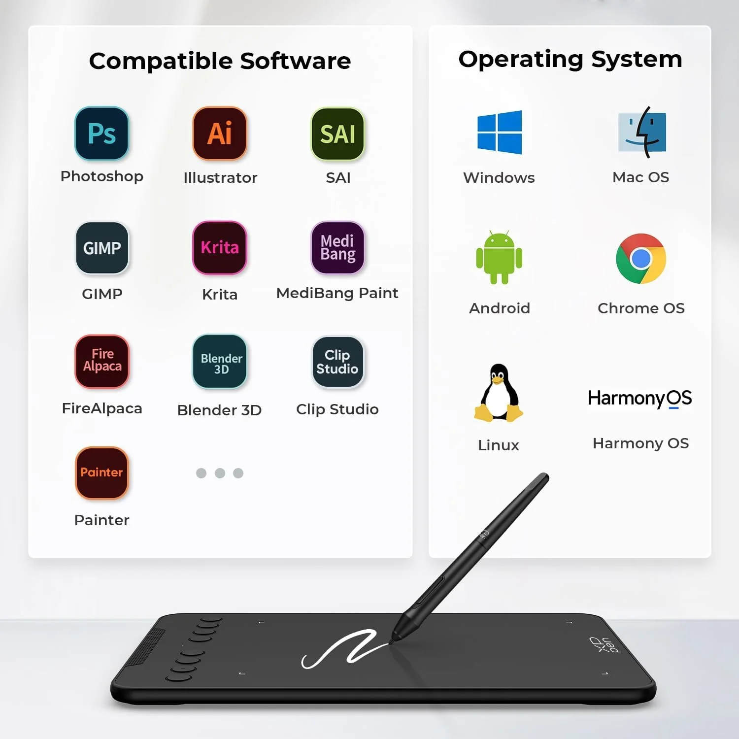 XPPen Updated Deco Mini7 V2 Drawing Tablet-16384 Levels of Pressure Battery-Free Stylus, 7 x 4 OSU Drawing Pad, 8 Hotkeys for Digital Art, Teaching, Gaming Graphic Tablet for Chrome, PC, Mac, Android - Image 7