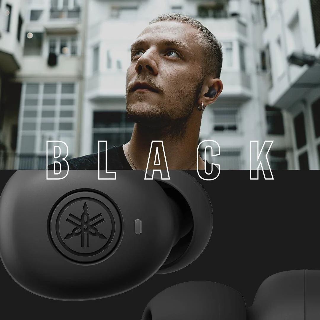 Yamaha Audio TW-E3B in-Ear True Wireless Earphone, Bluetooth 5.0, aptX, Long Battery Life, IPX5, with Mic - Image 3