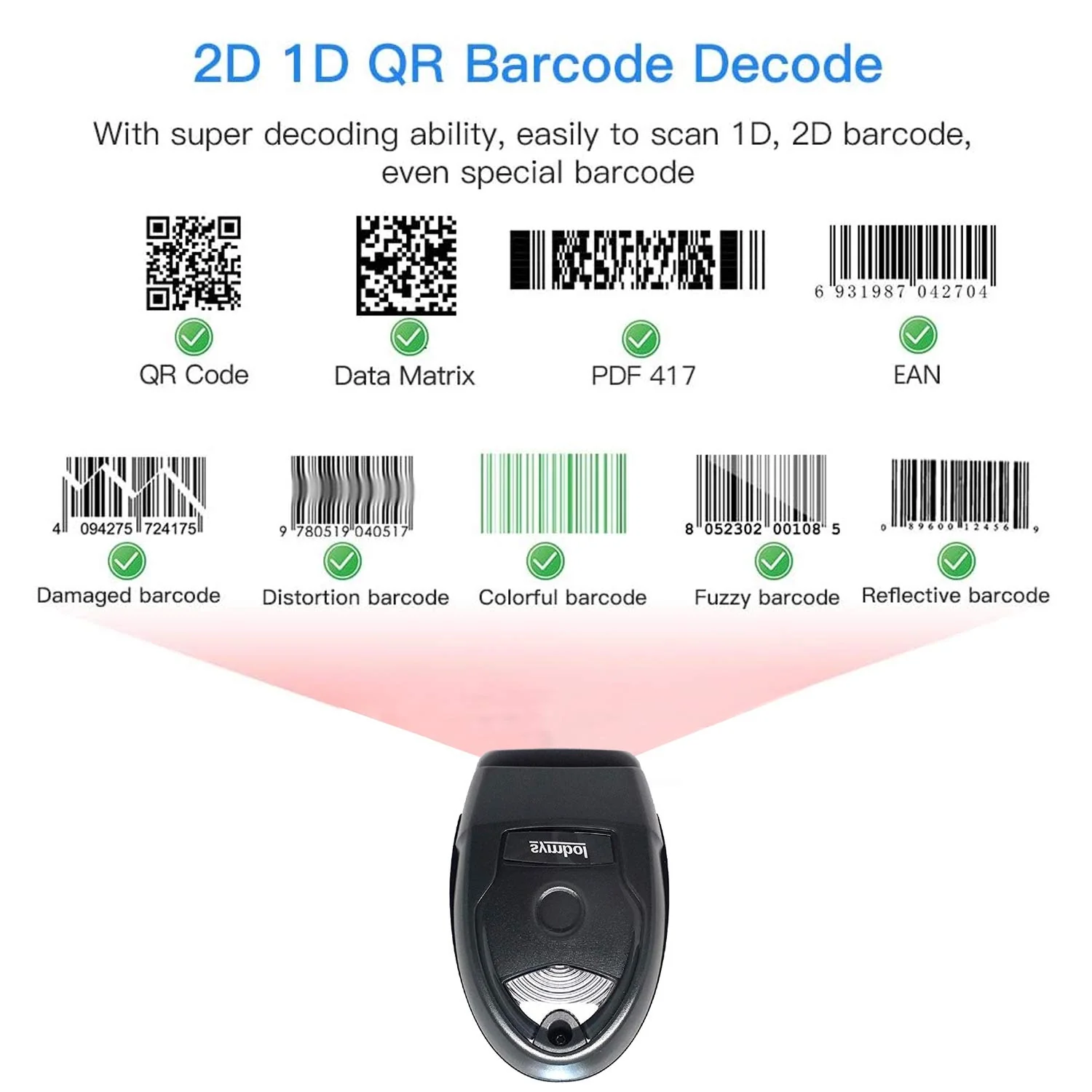 Zebra LI4278 Cordless Handheld 1D Barcode Scanner Bluetooth Black Imager with Cradle and USB Cord Screen Code Reader, Black (LI4278-TRBU0100ZY) - Image 6