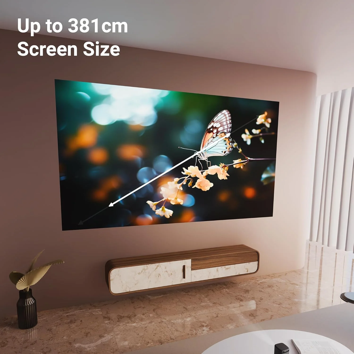 Zebronics Android Portable Smart Projector, 1080p Support, 3600 Lumens, 150" Screen, OTT Apps (Netflix, Prime), Miracast, WiFi, BT, HDMI, Built-in Battery, 2hr Playtime (Pixaplay 74B) (Grey) - Image 5
