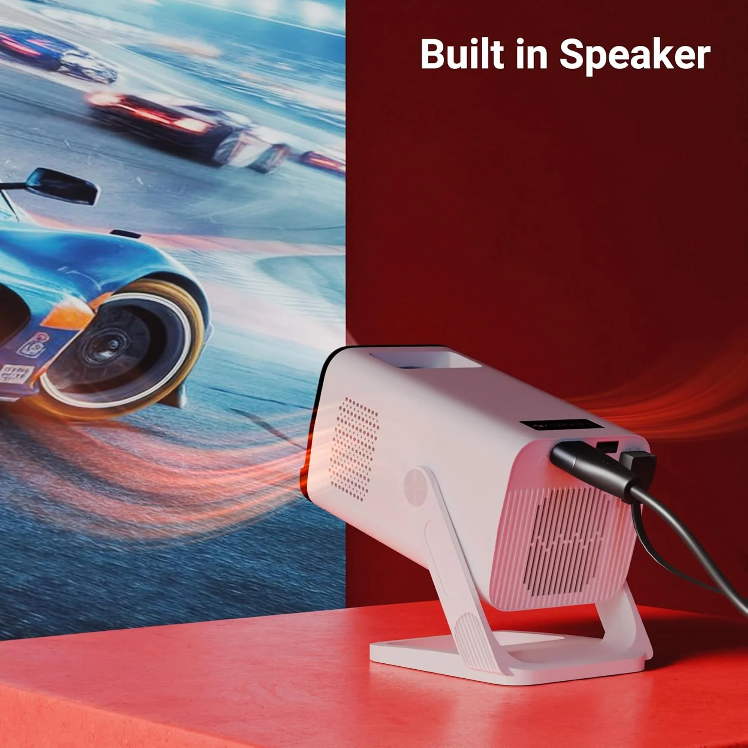 Zebronics Android Smart LED Projector, 4K UHD Support, 4000 Lumens, 100" Screen Size, 240° Tiltable, Auto Keystone, OTT Apps (Netflix, Prime), Miracast, WiFi, BT v5.4, HDMI, USB (Pixaplay 35) - Image 6