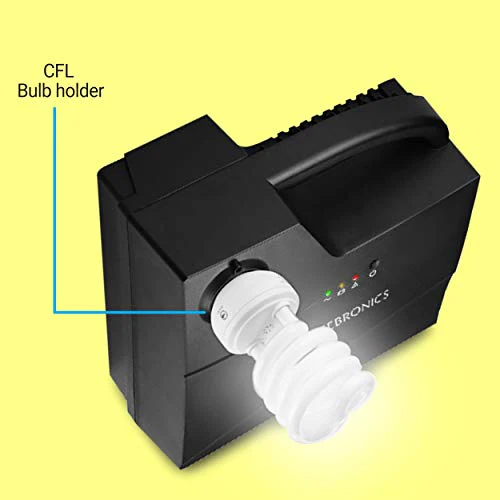 Zebronics CFL UPS Zeb-CU5013 with CFL Bulb Holder,Overload Indication,Microcontroller Based,2 pin DC Socket,Short Circuit Protection,Overload Indication - Image 3
