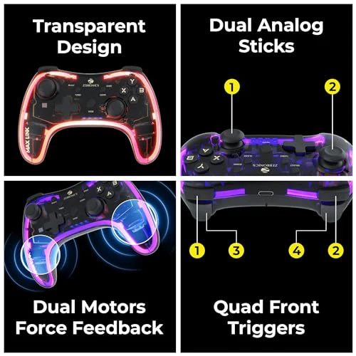 ZEBRONICS MAX LINK Wireless Gamepad (Without Receiver) - Image 7