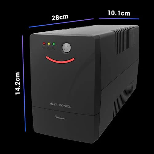 ZEBRONICS MLS755 Line Interactive UPS System, 600VA / 360W, Microcontroller Based, Supports Micro Load, Go to Power Backup & Protection for Home Office, Desktop PC, Routers & Home Electronics, Black - Image 7