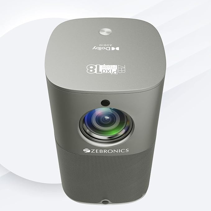 ZEBRONICS PIXAPLAY 18, Smart Vertical Projector, 3800 Lumens, 4K Support, Dolby Audio, 200 inch Screen Size, HDMI, USB, WiFi, Supports Bluetooth, 1080p Native, Electronic Focus, APP Support, Miracast - Image 3