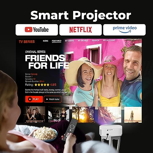 ZEBRONICS PIXAPLAY 28 1080P FHD, 508 cm Screen, Dolby, Smart Projector, 18000 Lumens, Auto Focus, Auto Keystone, HDMI (ARC), Miracast, Dual Band, 30,000 Hour Lamp Life - Image 6