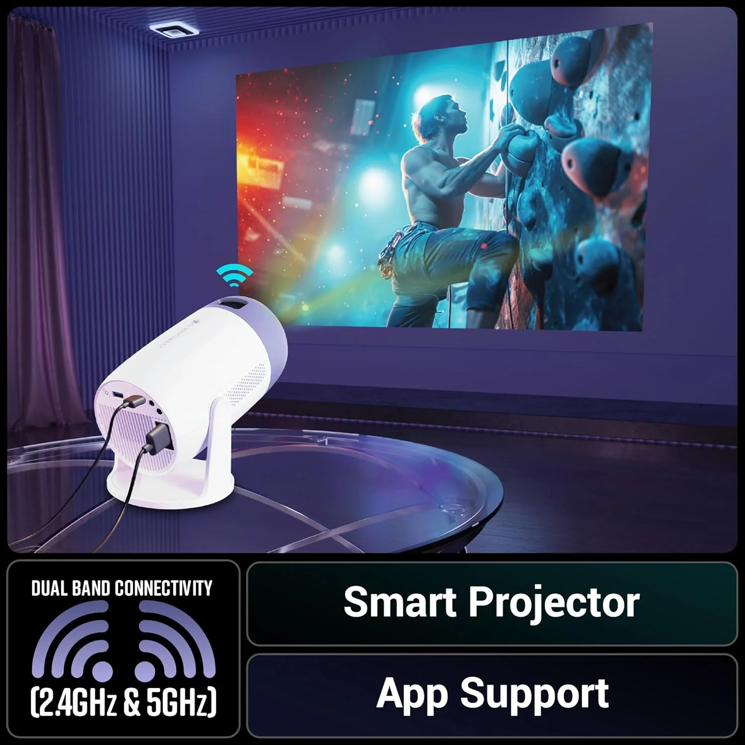 ZEBRONICS PIXAPLAY 63, Smart LED Projector (Without Stand) - Image 4