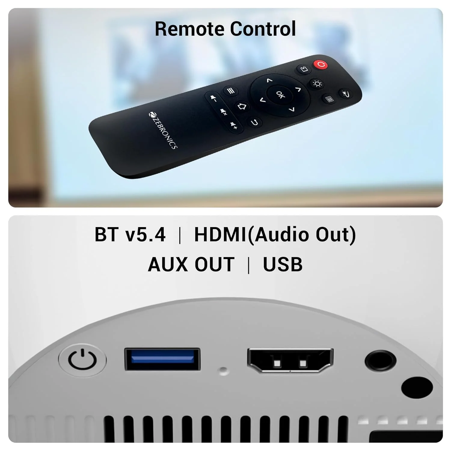 ZEBRONICS PIXAPLAY 63, Smart LED Projector (Without Stand) - Image 6
