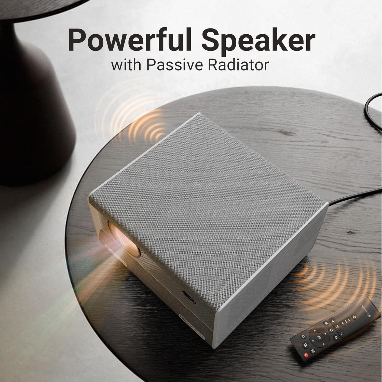 ZEBRONICS PIXAPLAY 68, Android Projector, Dolby Audio, 1080p, 13500 Lumens, 200" Screen Size, Dynamic Speaker, Auto[Focus | Keystone | Obstacle Detection | Screen fit], WiFi, HDMI(ARC), Miracast - Image 3