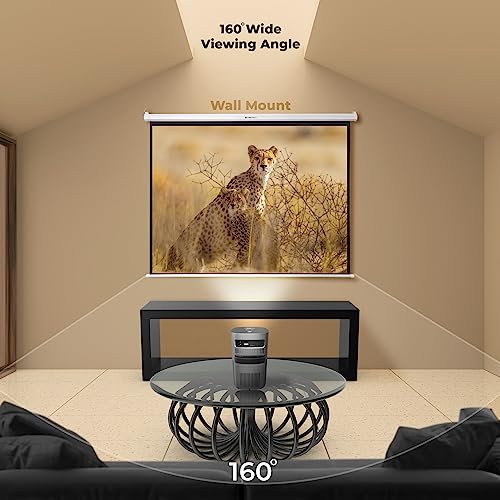 ZEBRONICS PSM100A Motorised Projector Screen, 100 inches, Roll Mechanism, Supports 4K, Matte Finish, 4:3 Aspect Ratio, High Gain Fabric, Control Pod, Remote Control, Wall & Ceiling Mountable - Image 4