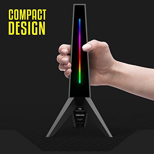 ZEBRONICS Zeb-Demon Tabletop Over Ear Gaming Wired Headphone Stand with RGB Led, Dual USB Ports, 3.5Mm Jack, Abs Material, 1.5 Meter USB Cable, Anti-Skid Bottom Grip and with Microphone - Image 6