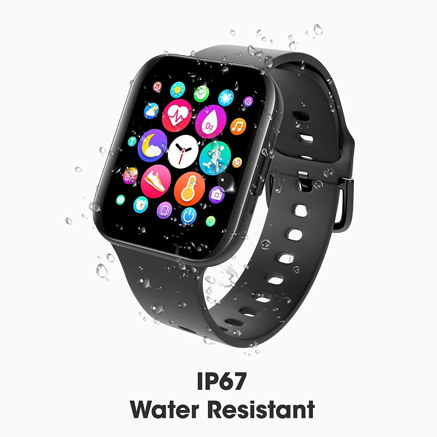 ZEBRONICS Zeb-Fit1220CH Smart Fitness Watch, 2.5D Curved Glass Full Touch Display, SpO2, BP & Heart Rate Monitor, IP67 Water Resistant, 7 Sports Mode - Image 8