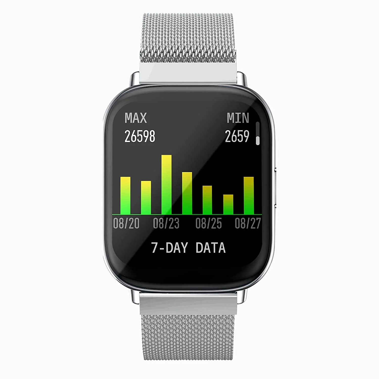 Zebronics Zeb-FIT5220CH Limited Edition Smart Fitness Watch,2.5D Curved Glass 4.4cm Square Display, Metal Body & Strap, SpO2/BP/HR Monitor, IP68 Water Proof, 8 Sports Mode - Image 3