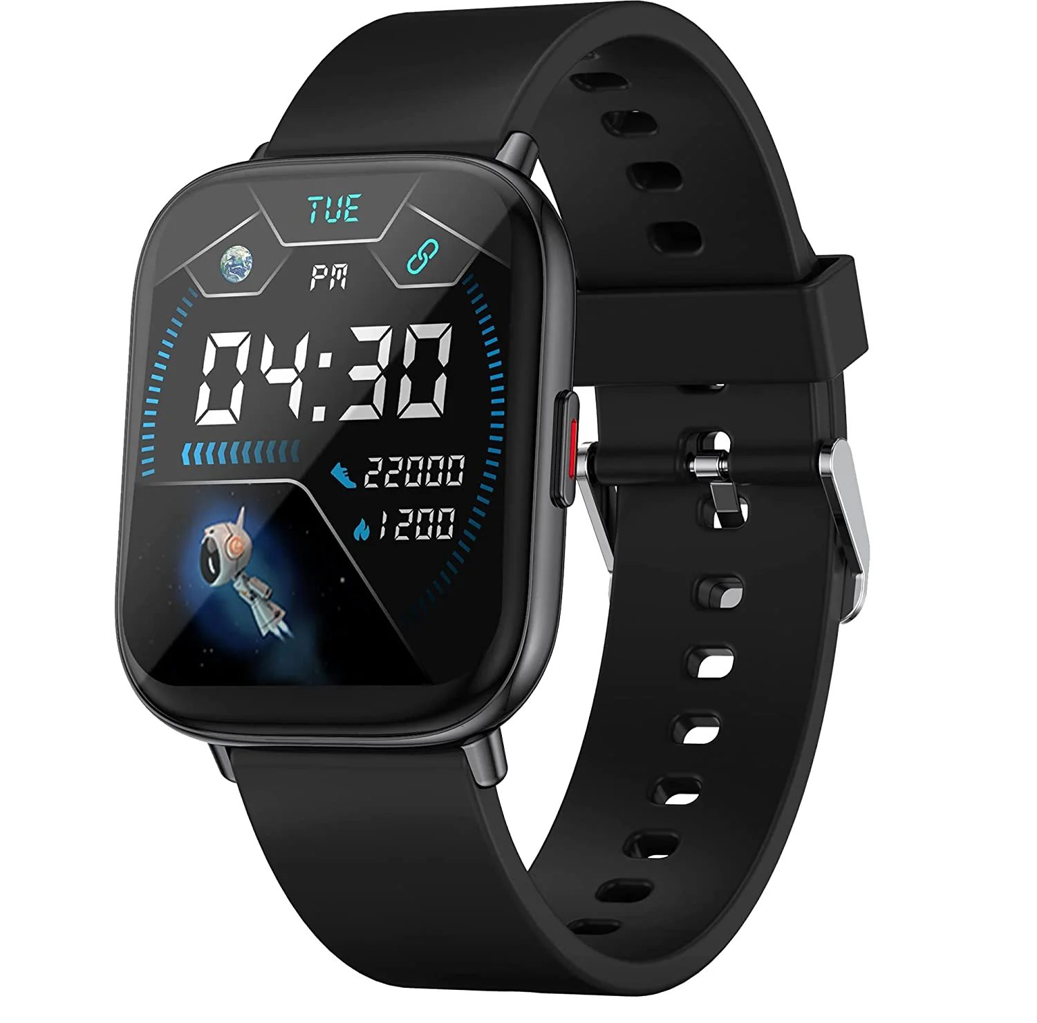 Zebronics Zeb-FIT5220CH Limited Edition Smart Fitness Watch,2.5D Curved Glass 4.4cm Square Display, Metal Body & Strap, SpO2/BP/HR Monitor, IP68 Water Proof, 8 Sports Mode - Image 9