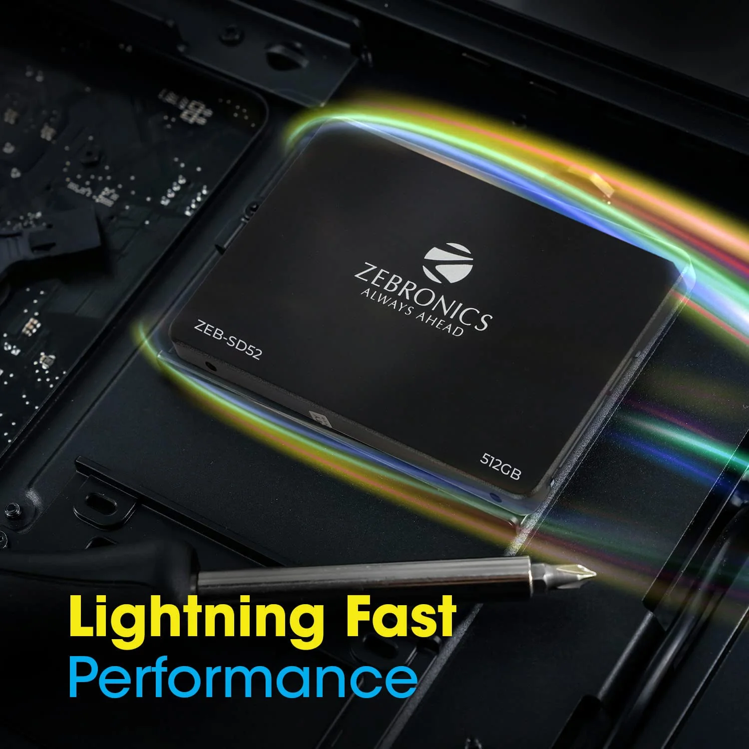 ZEBRONICS ZEB-SD52 SSD 512GB, SATA II and SATA III Interface, QLC, Silent Operation - Image 6
