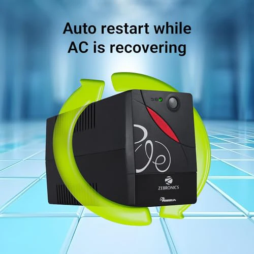 ZEBRONICS Zeb-U725 600VA UPS for Desktop/PC/Computers (not for Routers) with Automatic Voltage Regulation, Black - Image 4