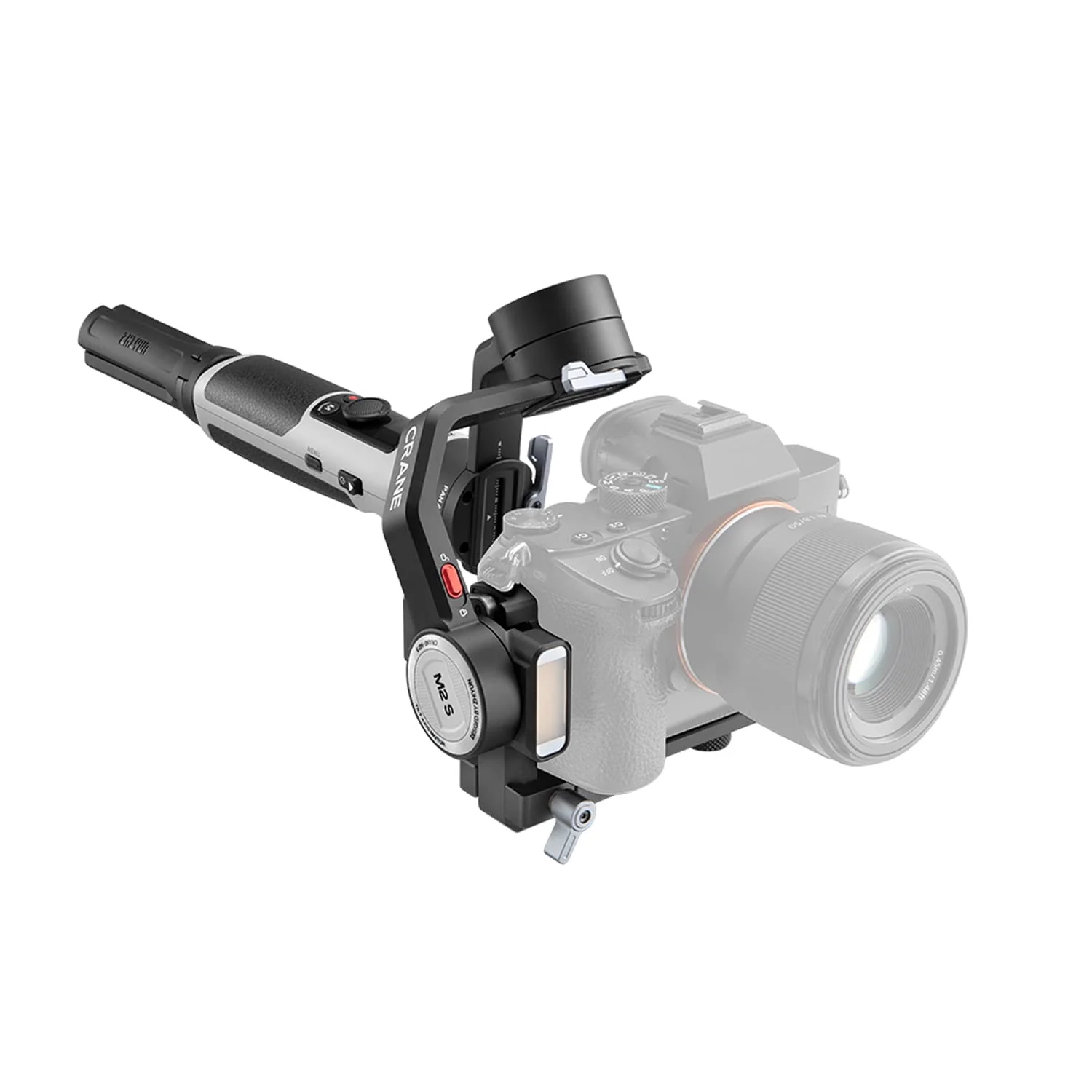 zhiyun Crane M2S Handheld 3-Axis Gimbal (with 2 Years ZHIYUN India Official Warranty) with Integrated 0.66" Display & LED Fill Light 3-in-1 Compact Stabilizer for Mirrorless Camera Smartphone - Image 3