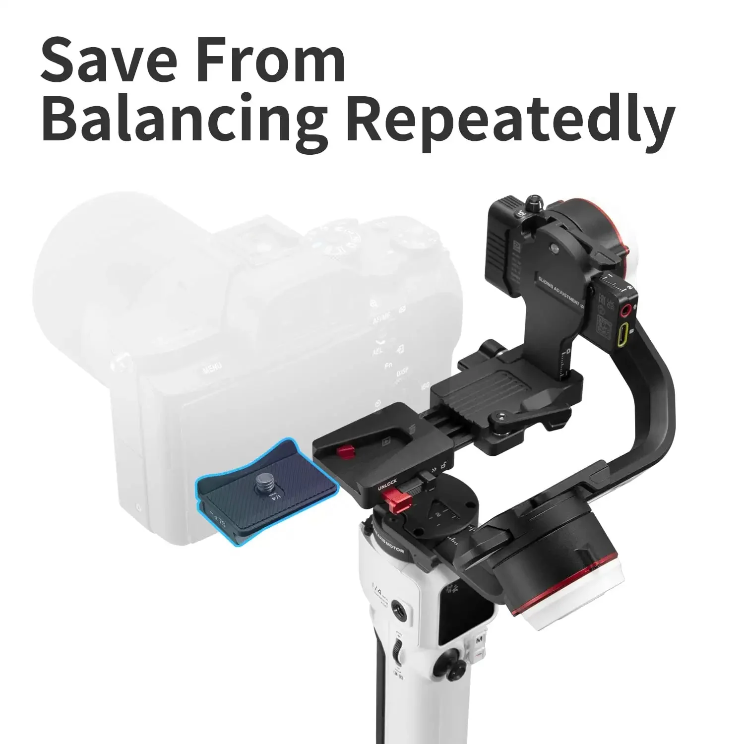 zhiyun Crane M3 Gimbal 3-Axis Handheld Stabilizer - All in One Design for Mirrorless Cameras, Smartphone, Action Cameras - Image 9