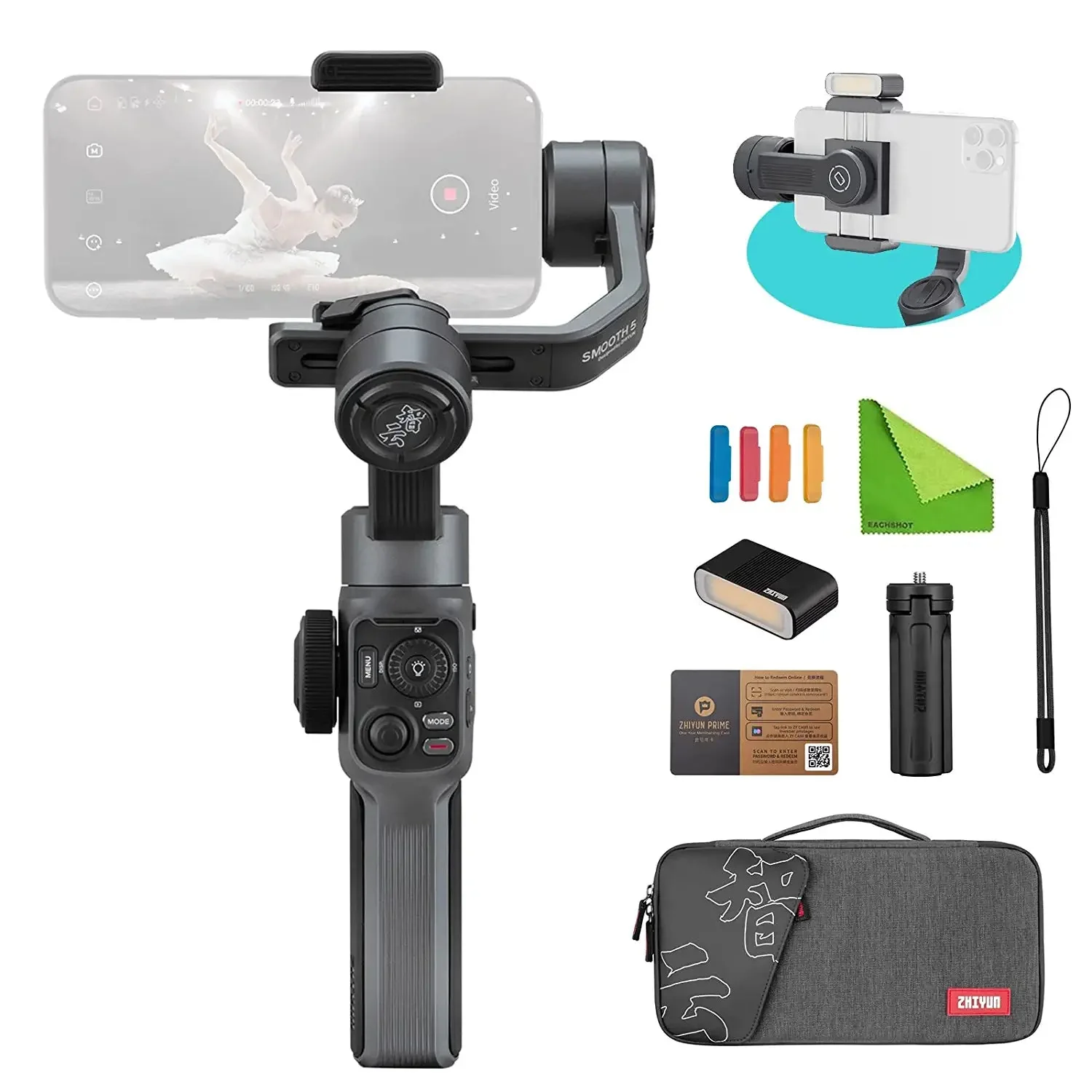 Zhiyun Smooth 5 3-Axis Focus Pull & Zoom Capability Handheld Gimbal Stabilizer (Joystick Missing) - Image 9