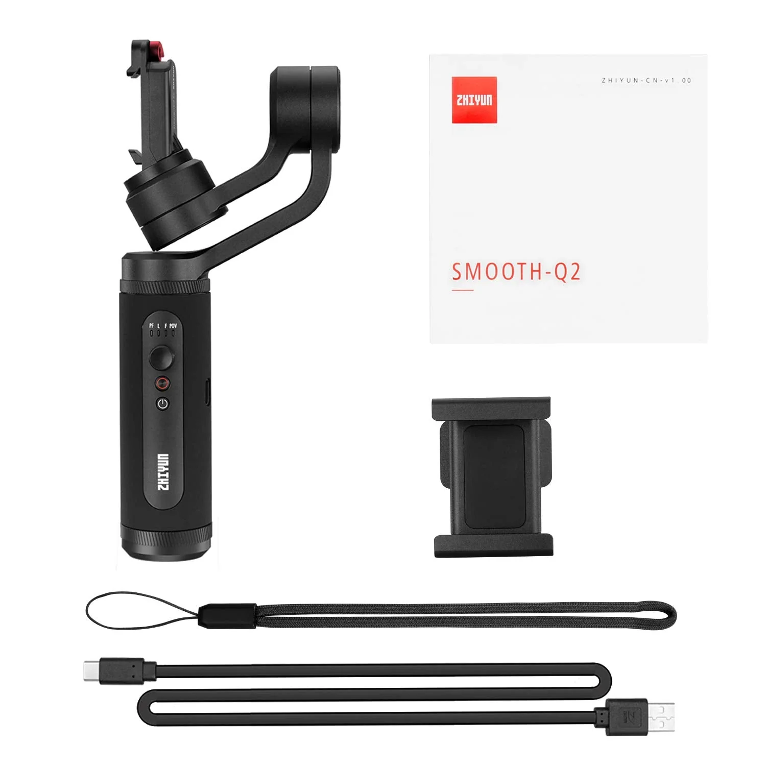 Zhiyun Smooth Q2 3-Axis Handheld Gimbal, Black - Image 2