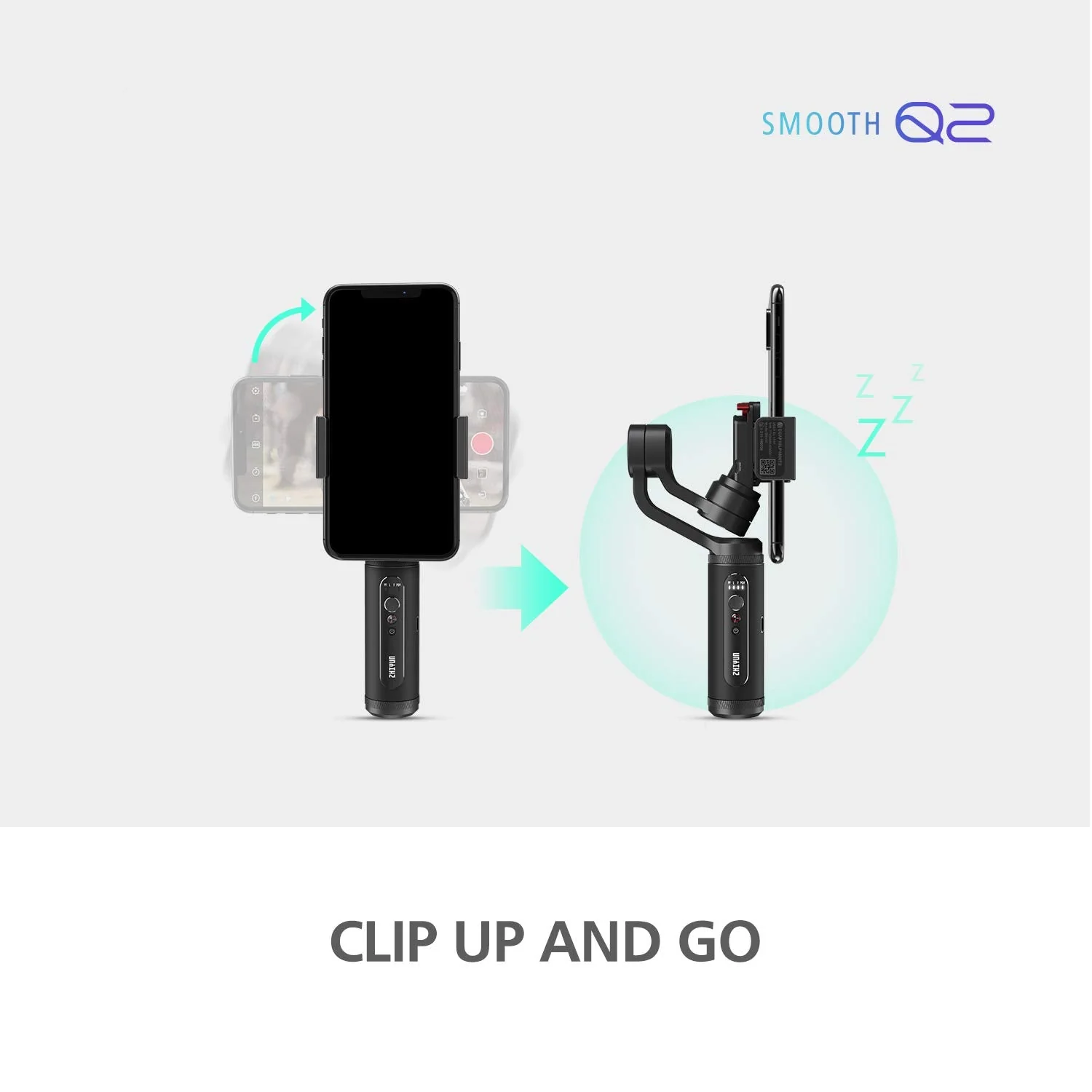 Zhiyun Smooth Q2 3-Axis Handheld Gimbal, Black - Image 8