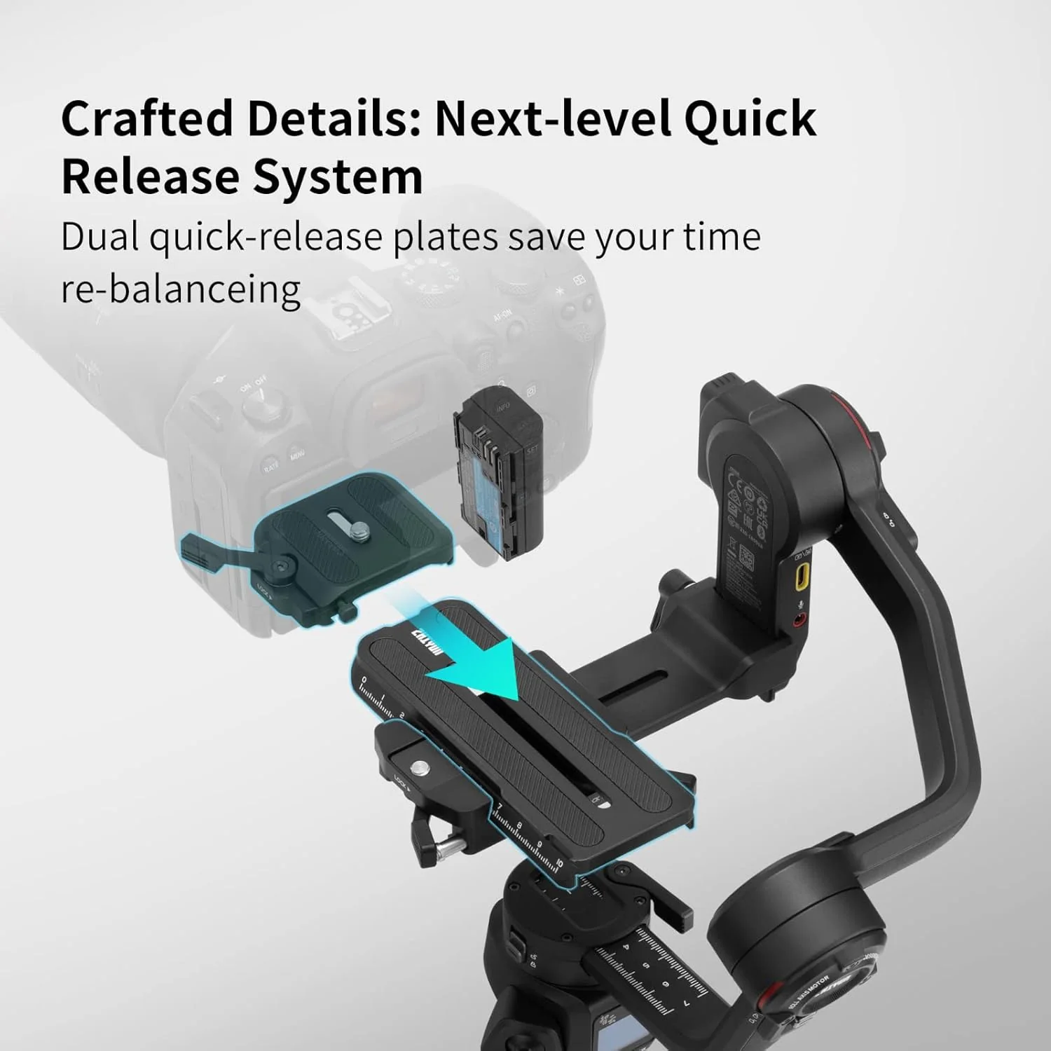 ZHIYUN Weebill 3 Camera Gimbal Stabilizer for DSLR Camera & Mirrorless Camera, Black - Image 8