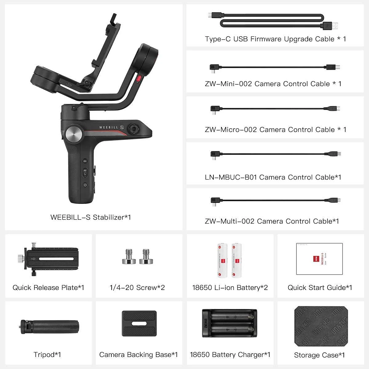 Zhiyun Weebill S Compact Gimbal Stabilizer for DSLR & Mirrorless Camera 3-Axis Handheld Gimbal - Image 8